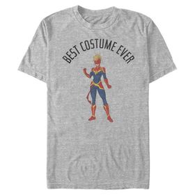 Marvel Big & Tall Klasik En İyi Kostüm Kaptan Üst Kısa Kollu Athletic Heather Erkek T-shirt