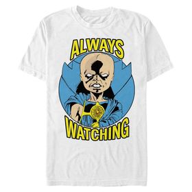 Marvel Big & Tall Klasik Eternal Watcher Üst Kısa Kollu Beyaz Erkek T-shirt