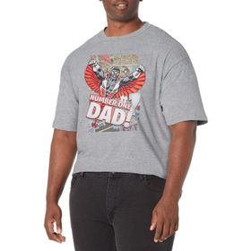 Marvel Big & Tall Klasik Falcon Dad Üst Kısa Kollu Athletic Heather Erkek T-shirt