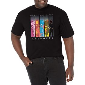 Marvel Big & Tall Klasik Fan Favs Üst Kısa Kollu Siyah Erkek T-shirt