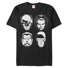 Marvel Big & Tall Klasik Floating Heads Üst Kısa Kollu Siyah Erkek T-shirt