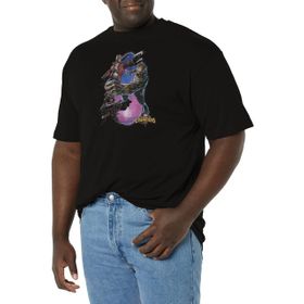Marvel Big & Tall Klasik Galactic Warriors Üst Kısa Kollu Siyah Erkek T-shirt