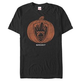 Marvel Big & Tall Klasik Groot Pumpkin Üst Kısa Kollu Siyah Erkek T-shirt
