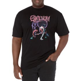 Marvel Big & Tall Klasik Gwenom and Icon Üst Kısa Kollu Siyah Erkek T-shirt