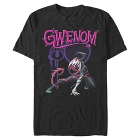Marvel Big & Tall Klasik Gwenom and Icon Üst Kısa Kollu Siyah Erkek T-shirt