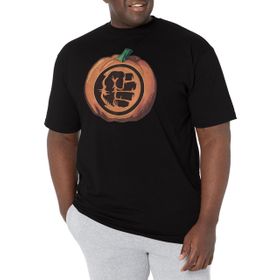 Marvel Big & Tall Klasik Hulk Pumpkin Üst Kısa Kollu Siyah Erkek T-shirt