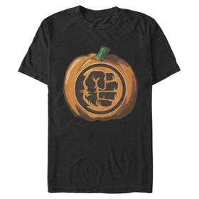 Marvel Big & Tall Klasik Hulk Pumpkin Üst Kısa Kollu Siyah Erkek T-shirt