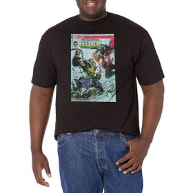 Marvel Big & Tall Klasik Hulkthor Jan18 Üst Kısa Kollu Siyah Erkek T-shirt