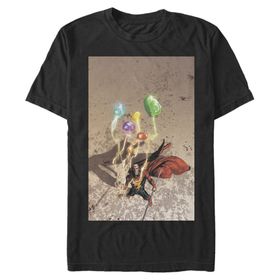Marvel Big & Tall Klasik Infinitywars Jan19 Üst Kısa Kollu Siyah Erkek T-shirt