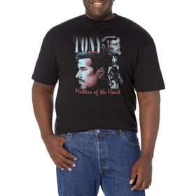 Marvel Big & Tall Klasik Iron Man Homage Üst Kısa Kollu Siyah Erkek T-shirt