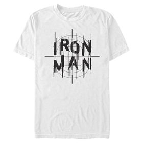 Marvel Big & Tall Klasik Iron Man Scope Üst Kısa Kollu Beyaz Erkek T-shirt