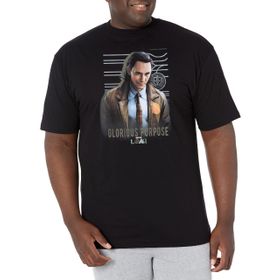 Marvel Big & Tall Klasik Iron Man Üst Kısa Kollu Siyah Erkek T-shirt