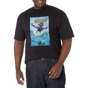 Marvel Big & Tall Klasik Ironheart Nov18 Üst Kısa Kollu Siyah Erkek T-shirt