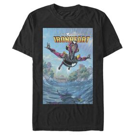 Marvel Big & Tall Klasik Ironheart Nov18 Üst Kısa Kollu Siyah Erkek T-shirt