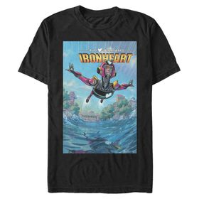 Marvel Big & Tall Klasik Ironheart Nov18 Üst Kısa Kollu Siyah Erkek T-shirt