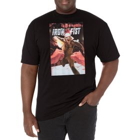Marvel Big & Tall Klasik Ironpunch April18 Üst Kısa Kollu Siyah Erkek T-shirt