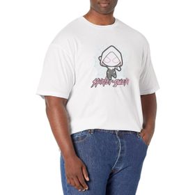Marvel Big & Tall Klasik Kawaii Gwen Üst Kısa Kollu Beyaz Erkek T-shirt