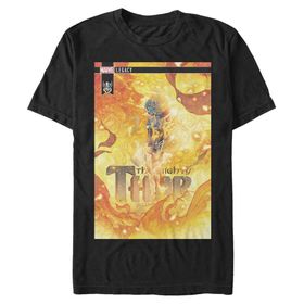 Marvel Big & Tall Klasik Ladythor March18 Üst Kısa Kollu Siyah Erkek T-shirt
