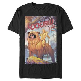 Marvel Big & Tall Klasik Lockjaw March18 Üst Kısa Kollu Siyah Erkek T-shirt