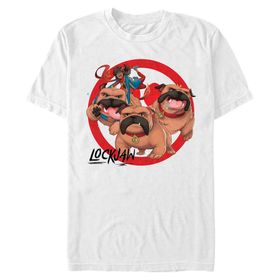 Marvel Big & Tall Klasik Lockjaw Üst Kısa Kollu Beyaz Erkek T-shirt