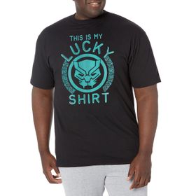 Marvel Big & Tall Klasik Lucky Panther Üst Kısa Kollu Siyah Erkek T-shirt