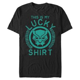 Marvel Big & Tall Klasik Lucky Panther Üst Kısa Kollu Siyah Erkek T-shirt