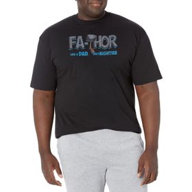 Marvel Big & Tall Klasik Mighty Fathor Üst Kısa Kollu Siyah Erkek T-shirt