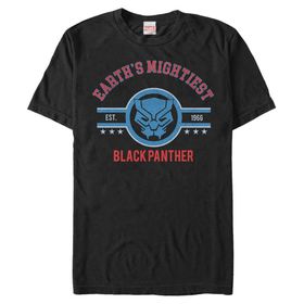 Marvel Big & Tall Klasik Mighty Panther Üst Kısa Kollu Siyah Erkek T-shirt