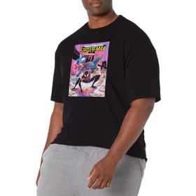 Marvel Big & Tall Klasik Miles Morales Üst Kısa Kollu Siyah Erkek T-shirt