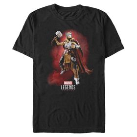 Marvel Big & Tall Klasik Ml Lady Thor Üst Kısa Kollu Siyah Erkek T-shirt