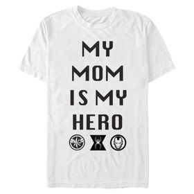 Marvel Big & Tall Klasik Mom is My Hero Üst Kısa Kollu Beyaz Erkek T-shirt