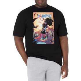 Marvel Big & Tall Klasik Ms.Marvel Jan19 Üst Kısa Kollu Siyah Erkek T-shirt