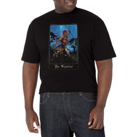 Marvel Big & Tall Klasik Okoye Warrior Üst Kısa Kollu Siyah Erkek T-shirt