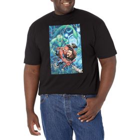 Marvel Big & Tall Klasik Örümcek Adam Kaçışı Jan19 Üst Kısa Kollu Siyah Erkek T-shirt