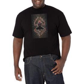 Marvel Big & Tall Klasik Örümcek Ağı Dec18 Black Erkek T-shirt