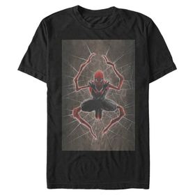 Marvel Big & Tall Klasik Örümcek Ağı Dec18 Black Erkek T-shirt