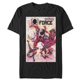 Marvel Big & Tall Klasik Örümcek Geddon Force Oct18 Black Erkek T-shirt