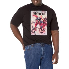 Marvel Big & Tall Klasik Örümcek Geddon Force Oct18 Black Erkek T-shirt