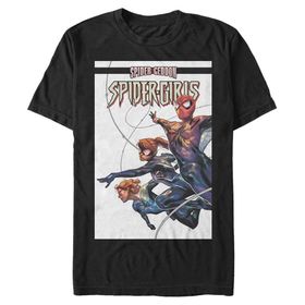 Marvel Big & Tall Klasik Örümcek Kız Oct18 Black Erkek T-shirt