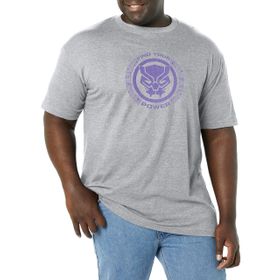 Marvel Big & Tall Klasik Panther Power Üst Kısa Kollu Athletic Heather Erkek T-shirt