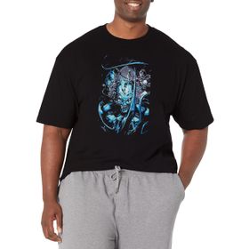 Marvel Big & Tall Klasik Parlak Carnage Üst Kısa Kollu Siyah Erkek T-shirt