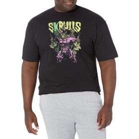 Marvel Big & Tall Klasik Pile of Skrull Üst Kısa Kollu Siyah Erkek T-shirt