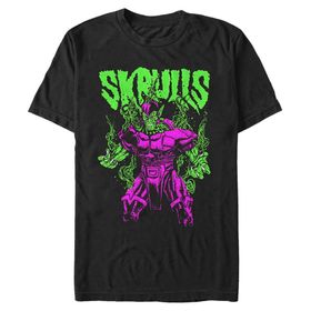 Marvel Big & Tall Klasik Pile of Skrull Üst Kısa Kollu Siyah Erkek T-shirt