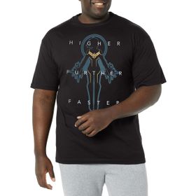 Marvel Big & Tall Klasik Power Üst Kısa Kollu Siyah Erkek T-shirt