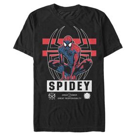 Marvel Big & Tall Klasik Power Üst Kısa Kollu Siyah Erkek T-shirt