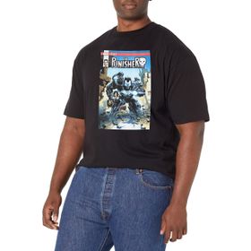 Marvel Big & Tall Klasik Punisherwarmachine Jan18 Üst Kısa Kollu Siyah Erkek T-shirt