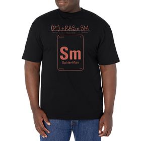 Marvel Big & Tall Klasik Radyoaktif Örümcek Üst Kısa Kollu Siyah Erkek T-shirt