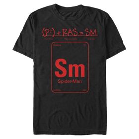 Marvel Big & Tall Klasik Radyoaktif Örümcek Üst Kısa Kollu Siyah Erkek T-shirt