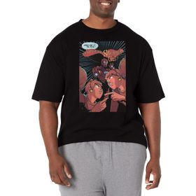 Marvel Big & Tall Klasik Rakipsiz Sincap Nov18 Üst Kısa Kollu Siyah Erkek T-shirt
