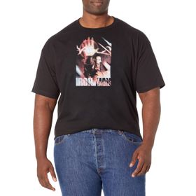 Marvel Big & Tall Klasik Reach Iron Man Üst Kısa Kollu Siyah Erkek T-shirt